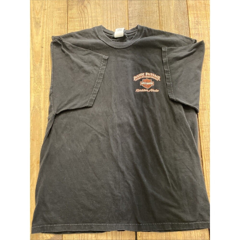 Harley-Davidson Inside Passage Ketchikan Alaska Graphic Tee T-Shirt Mens XL